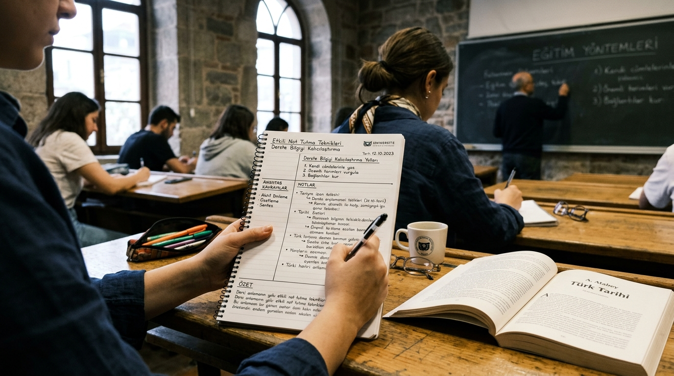 Etkili Not Tutma Teknikleri Nelerdir? Derste Bilgiyi Kalıcılaştırma Yolları